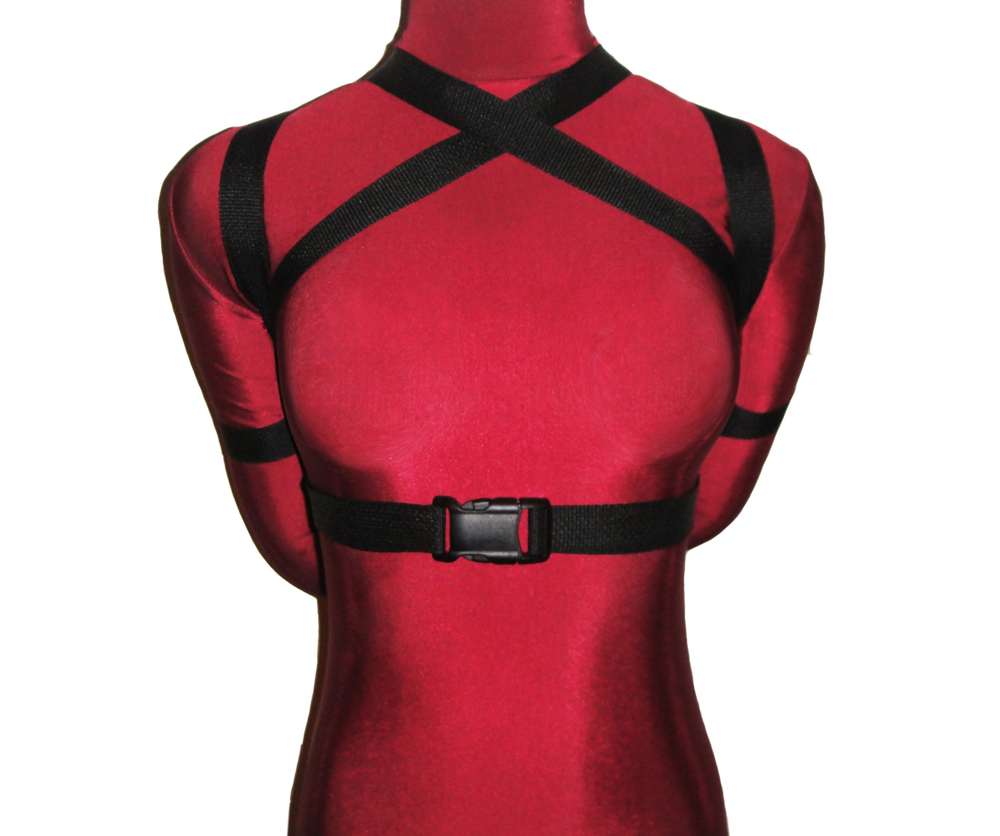 Box-Tie Bondage Harness (X-Style, Extra Security Strap, Poly Webbing)