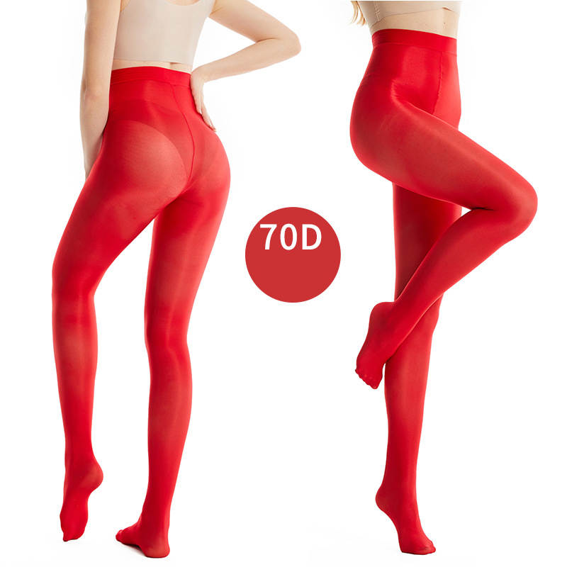 Shiny Pantyhose (Red; 70 Denier)