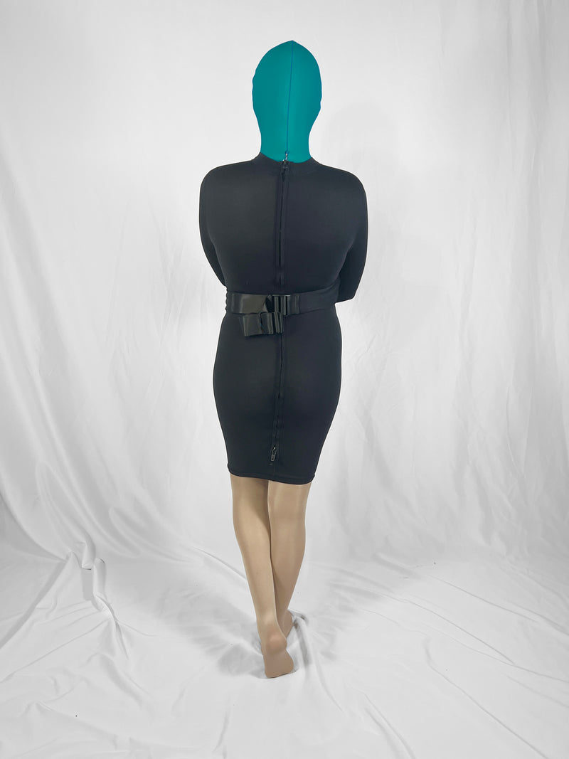 Self Bondage Neoprene Straitjacket Dress