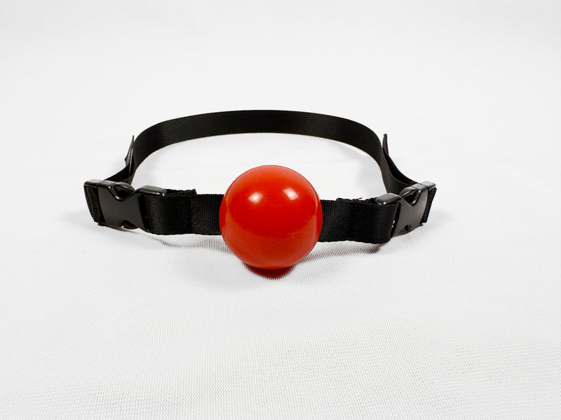 Ball Gag (Front Tightening; Silicone Ball; Nylon Strap)