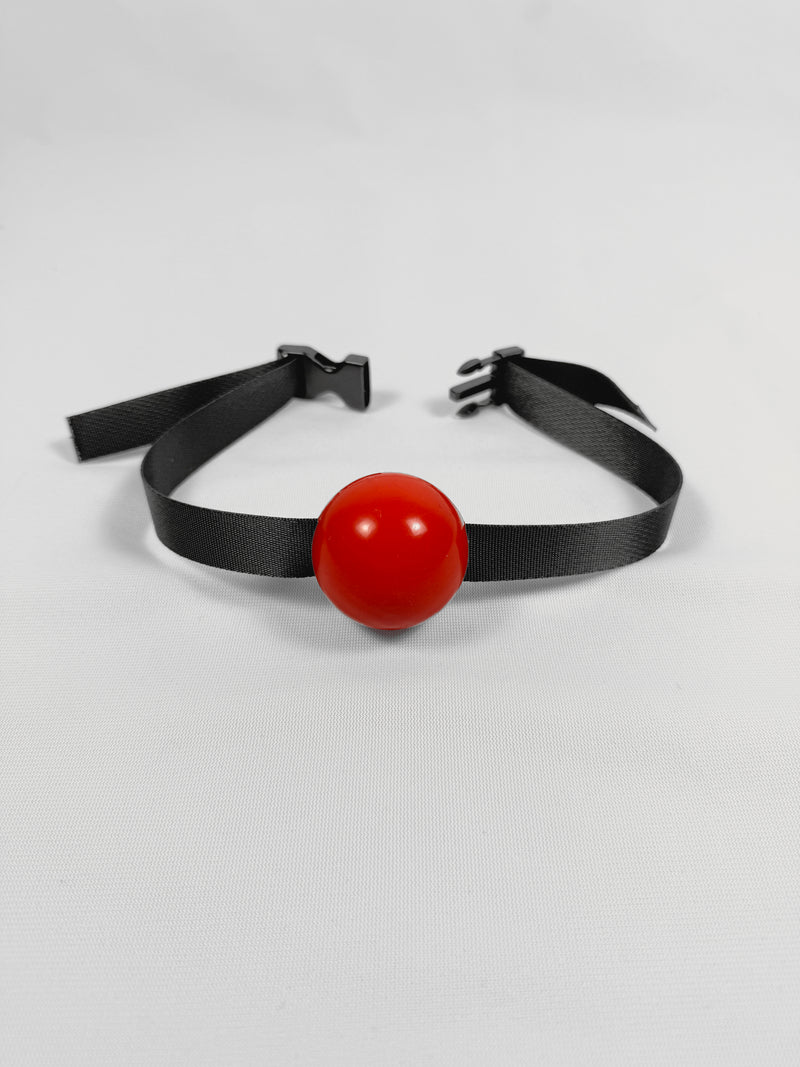 Ball Gag (Rear Dually Adjustable; Silicone Ball; Nylon Strap)