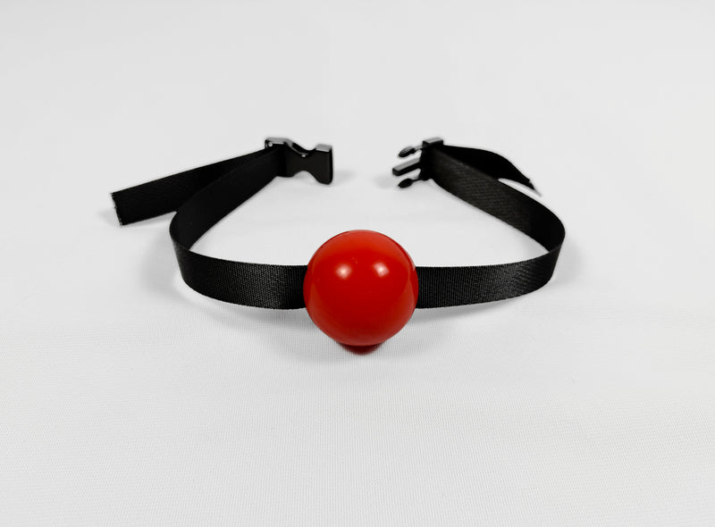 Ball Gag (Rear Dually Adjustable; Silicone Ball; Nylon Strap)