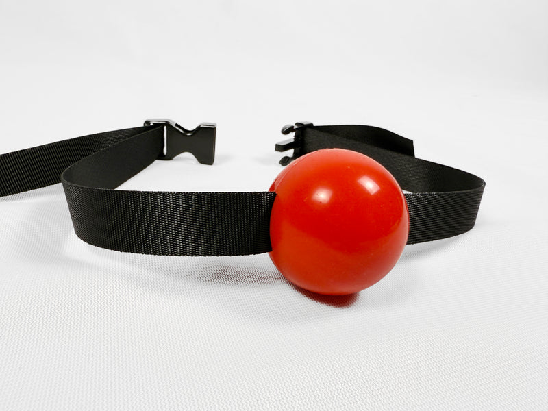 Ball Gag (Rear Dually Adjustable; Silicone Ball; Nylon Strap)